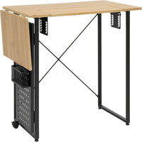 Pivot Sewing Table with Swingout Storage Panel