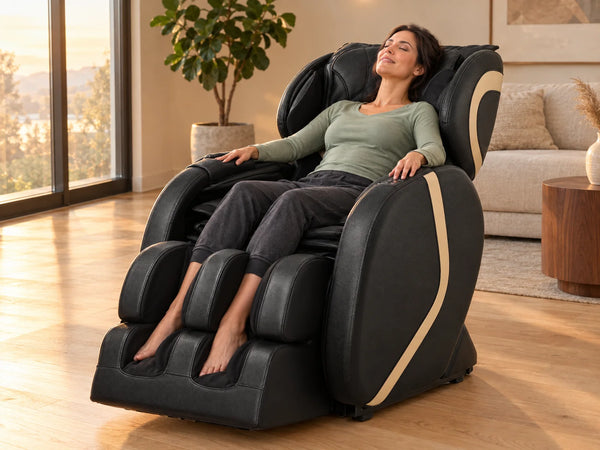 Full Body Massage Chair Designed for Complete Relaxation, Zero Gravity Position, 5 Automatic Programs, 8 Fixed Rollers