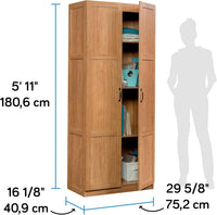 Select Storage Cabinet, Pantry Cabinet Kitchen Storage with Adjustable Shelves, Bathroom Storage Cabinet, in Highland Oak