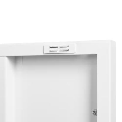 Steel Storage Cabinet for Kitchen, 2 Door Miscellaneous Storage Cabinet, Garage Tool Storage Cabinet in White