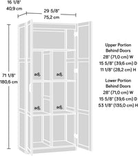 Select Storage Cabinet, Pantry Cabinet Kitchen Storage with Adjustable Shelves, Bathroom Storage Cabinet, in Highland Oak