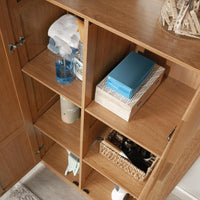 Select Storage Cabinet, Pantry Cabinet Kitchen Storage with Adjustable Shelves, Bathroom Storage Cabinet, in Highland Oak